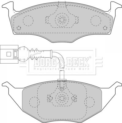 BORG & BECK Комплект тормозных колодок, дисковый тормоз BBP2129